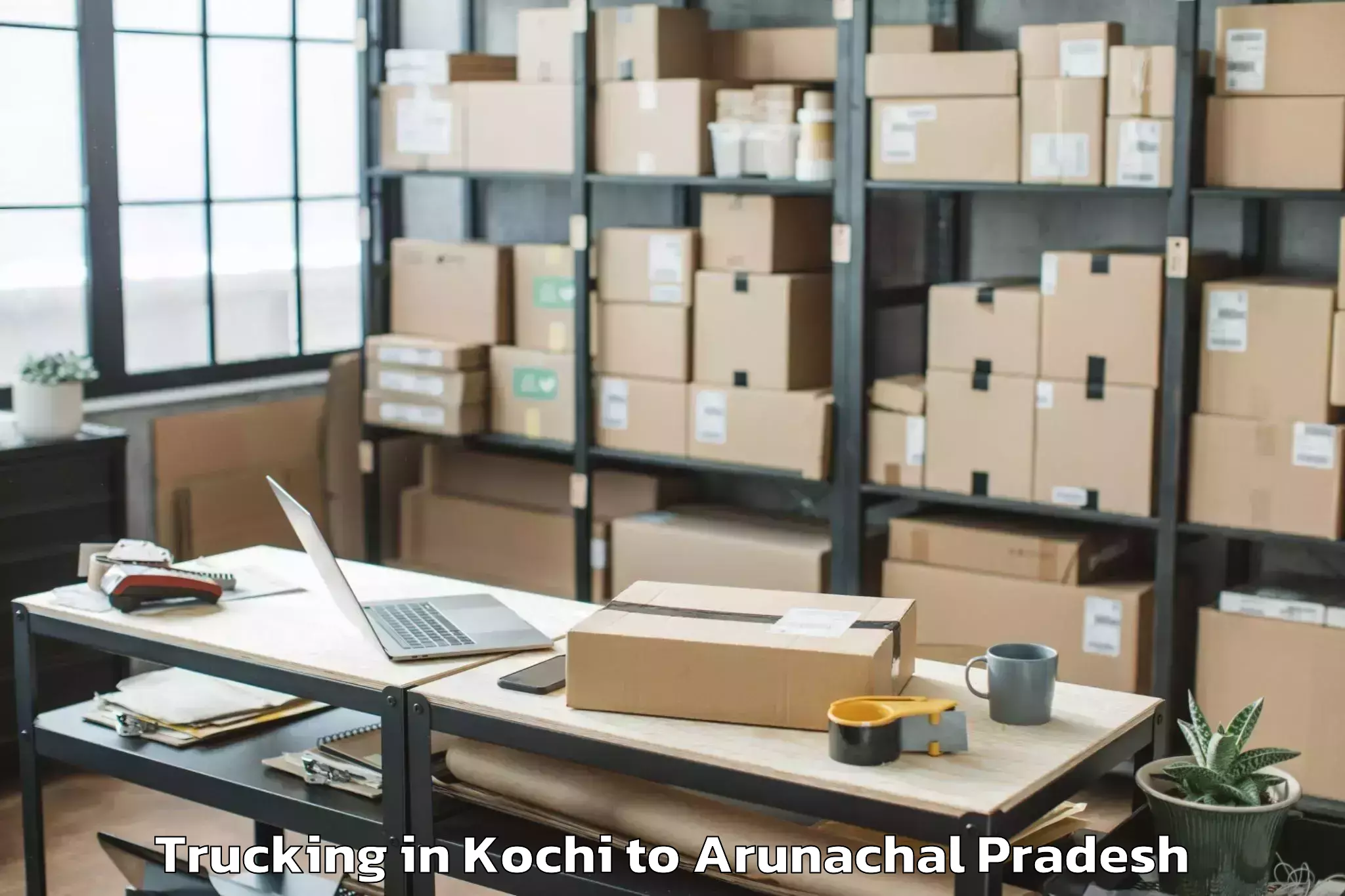 Get Kochi to Tezu Airport Tei Trucking